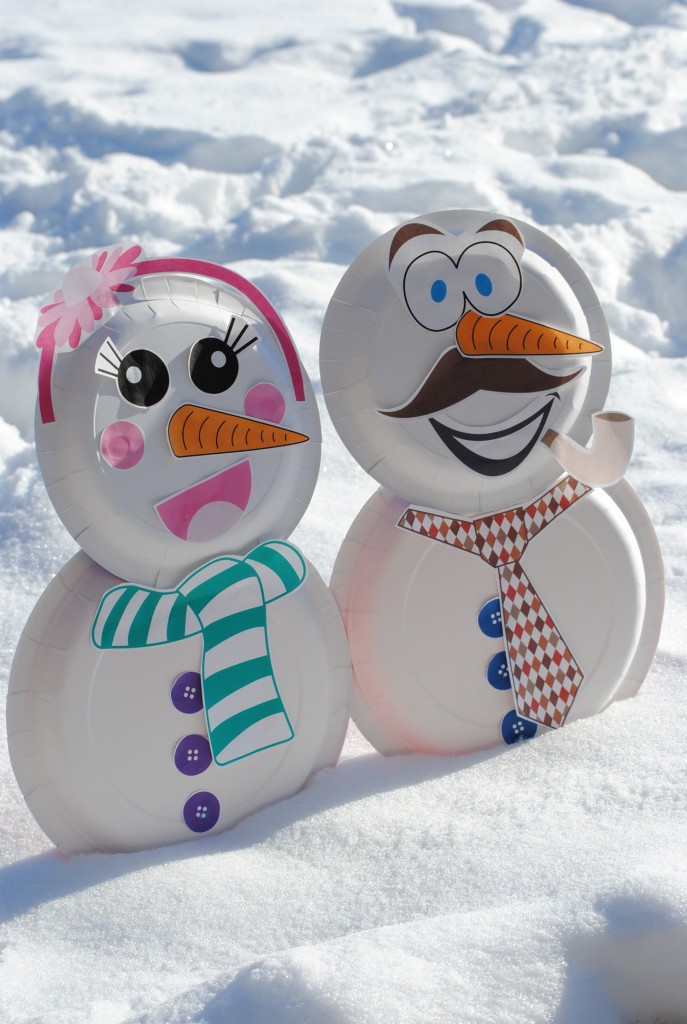 Paper Plate Snowman!